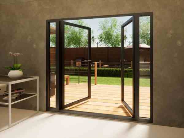 Black Aluminium French Doors Harpenden