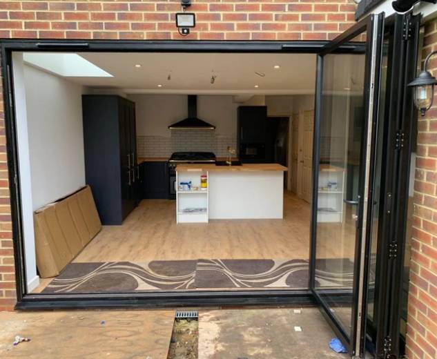 Black Bi-Fold Doors in Harpenden