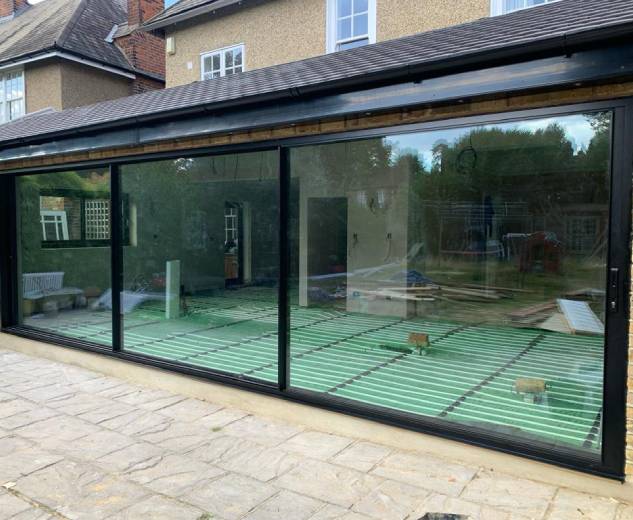 Black Framed Sliding Doors in Bricket Wood