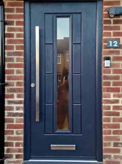 Grey Modern Front Door Bricket Wood