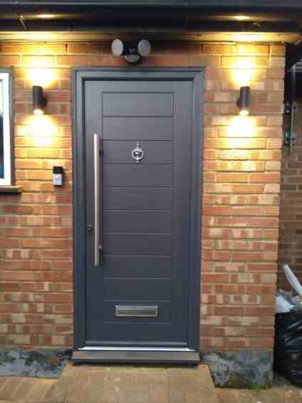 Grey Modern Front Door Hitchin