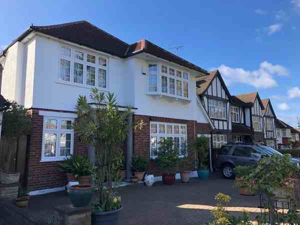 White Flush Double Glazed Timber Windows Bricket Wood