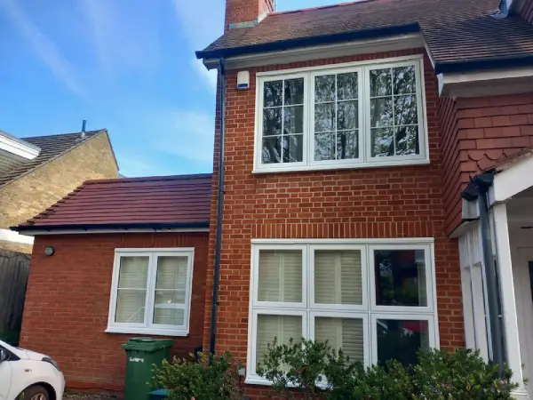 White Flush Window Installation Bricket Wood